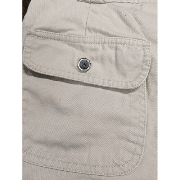 Vintage Bill Blass Cream Cotton 90s Mom Khaki High Waisted Shorts sz 16 - Picture 8 of 9